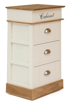 Тумба с 3 ящиками Secret De Maison CABINET ( mod. HX14-120 ) paulownia, мдф, 69x28x38см, butter white/brown (слоновая кость/коричневый) 