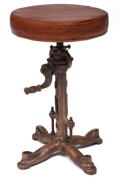 Стул Secret De Maison MENDOZ ( mod. 14522 ) металл/кожа буйвола, 52/74хD32см 