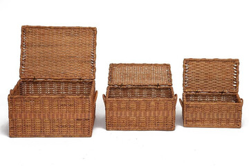 Сундук Secret De Maison Bonanza (набор из 3 штук) натуральный ротанг, 40*25*20/48*32*25/55*40*30 см, Коньяк 