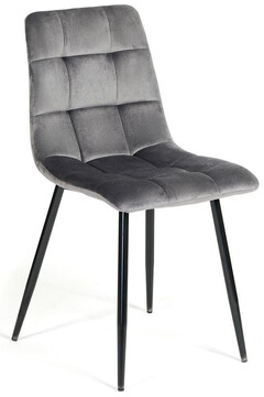 Стул CHILLY (mod. 7094) металл/вельвет, 45 х 55 х 87,5 см, серый/черный, G062-40 