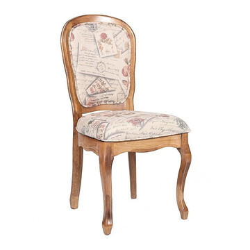 Cтул Esmee ( mod.EE-SC ) дерево гевея, 96х55х46см, antique pine (античная сосна А009), ткань Прованс №11 