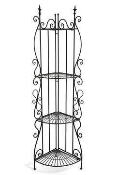 Этажерка угловая Secret De Maison 001 стальной сплав, 50х35х160см, черный 