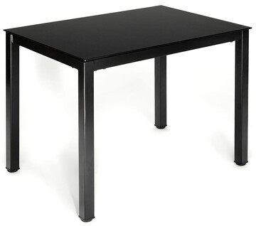 Стол VALIO ( mod. DT1165-1 ) металл/стекло, 100*70*75 см, черный 
