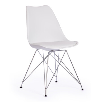 Стул TULIP IRON CHAIR (mod.EC-123) / 1 шт. в упаковке металл/пластик, 54,5*48*83,5см, white (белый) 