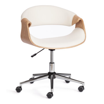 Кресло BEND натуральный, кож/зам белый 