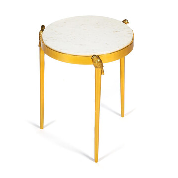 Столик кофейный Secret De Maison BIRDY ( mod. 12475 ) алюминиевый сплав/мрамор, 38*38*48,5 см, золотой/gold 