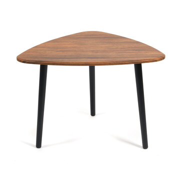 Стол журнальный TROYA МДФ/дерево, 70*73*48 см, Дуб Американский (ножки черные) 