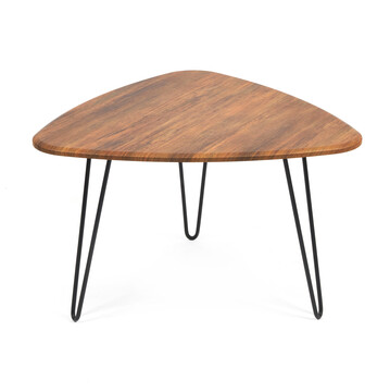 Стол журнальный SODUS МДФ/металл, 70*73*45 см, Дуб Американский (ножки черные) 