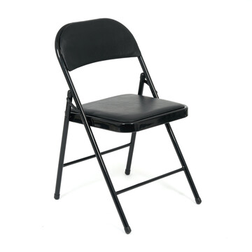 Стул складной FOLDER (mod. 032) каркас: металл, сиденье/спинка: экокожа, 41*51*76см, черный 