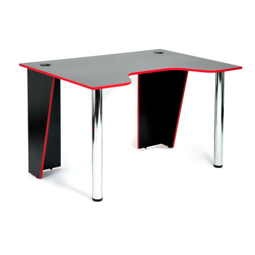 Стол компьютерный Strike-1 (120) NEO black/red, черный/красная кромка 