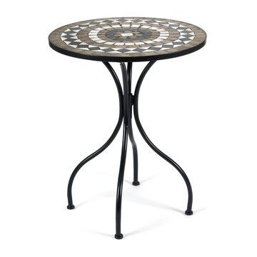 Стол Secret de Maison ROMEO (mod. PL08-7451RV) металл, 60*72см, черный /плитка "калейдоскоп" 