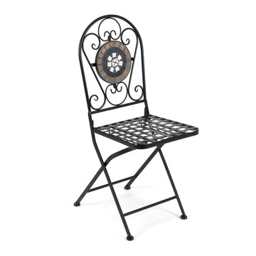 Стул Secret de Maison VICENZA (mod. PL08-7451RV) металл, 36*35*91 см, черный /плитка "калейдоскоп" 