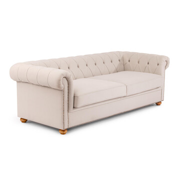 Диван-трансформер Secret De Maison Chesterfield (mod. 5137-60B) дерево береза, ткань: хлопок, 240*96*76см, бежевый / AJ808-18 