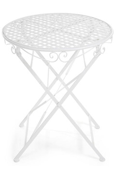 Стол Secret De Maison Patio стальной сплав, 60Dх70см, butter white 