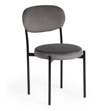 Стул REVO (mod. 7033) ткань/металл, 47х54х82 см, высота до сиденья 47 см, серый barkhat 26/черный 