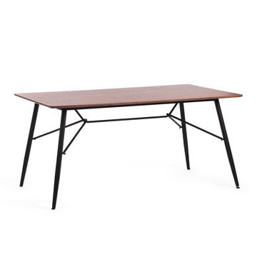 Стол RUSTO (mod. 289) МДФ/металл, 160 х 90 х 75 см , Black (Черный) / Walnut (Орех) 10 