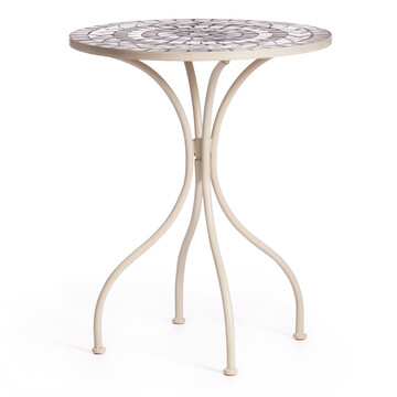 Стол Secret de Maison ROMEO (mod. PL08-7451RV) металл, 60*72см, белый/плитка "калейдоскоп" 