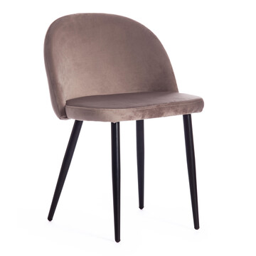 Стул MELODY (mod. 4997) / 1 шт. в упаковке металл/вельвет, 52х49х78см, серо-бежевый/черные ножки 