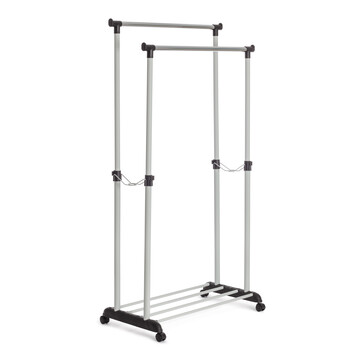 Вешалка JET металл, пластик, 86*44*166 см, черный/светло-серый/хром 