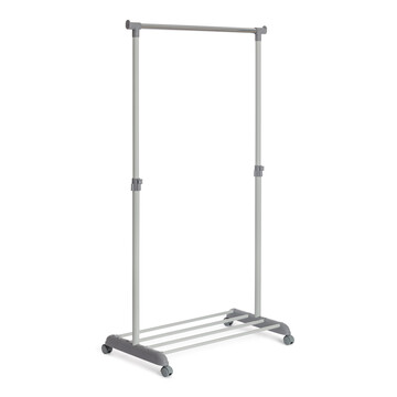 Вешалка ODENT металл, пластик, 86*44*166 см, темно-серый/светло-серый/хром 