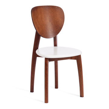 Стул DIAMANTE жесткое сидение / 1 шт. в упаковке бук, 42 х 42 х 85 см, коричневый / белый 