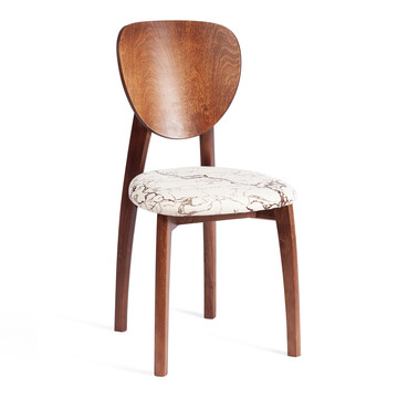 Стул DIAMANTE мягкое сидение бук, 42x42x85см, коричневый, ткань Крекс Айвори 