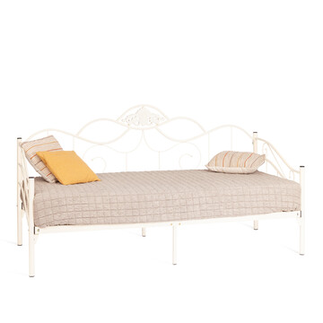 Кровать Federica (mod. AT-881) дерево гевея/металл, 90*200 см (Day bed), Белый (butter white) 