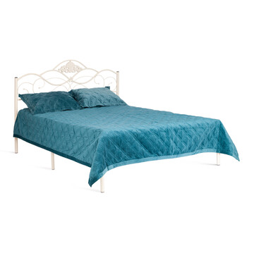 Кровать Federica (mod. AT-881) дерево гевея/металл, 160*200 (Queen bed), Белый (butter white) 