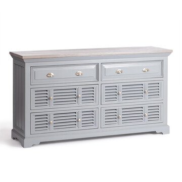 Комод Secret de Maison Брайтон/Brighton (мод. OD-005) массив акации/массивманго/МДФ, 160х45х85см, античный серый/серый 
