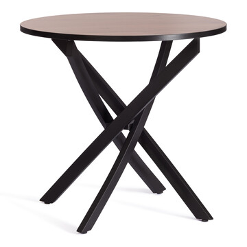 Стол MANZANA ЛДСП/HPL/металл, 80 х 80 х 75 см, Дуб Вотан/чёрный 