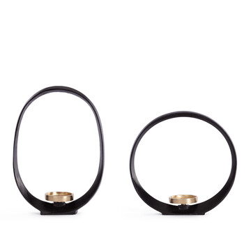 Набор подсвечников Secret De Maison ROLLIN ( mod. LS-0006 ) металл: аллюминий, 33 х 35см, 30 х 42 см, черный 