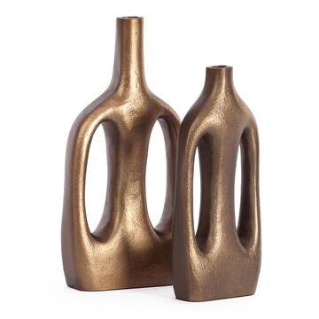 Набор ваз Secret De Maison HENIYA ( mod. LS-0071 ) металл: аллюминий, 14 х 5 х 30см, 11 х 4 х 25 см, золотой 