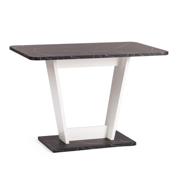 Стол обеденный TIBI нераздвижной ЛДСП, 68,6 х 110 х 75 см, Мрамор черный/Белый 