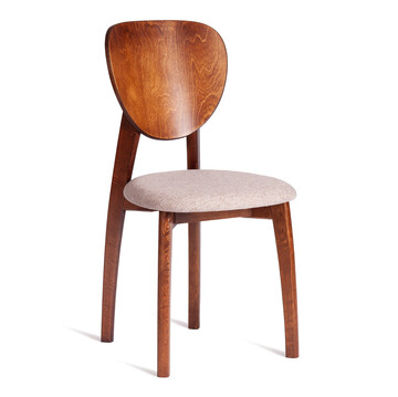 Стул DIAMANTE мягкое сидение бук, 42x42x85см, коричневый, ткань wool caramel, бежевый 