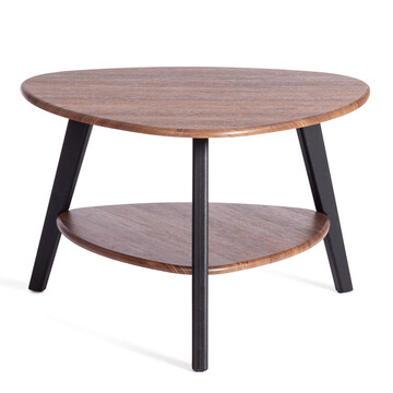 Журнальный стол FABIO мдф, 77х78х50 см, орех кантри/чёрный 