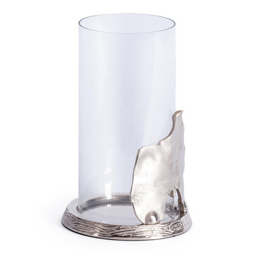 Подсвечник Secret de Maison Лиф2/Leaf2 (мод. 9379) алюминиевый сплав, 14х14х21,5см, серебряный 