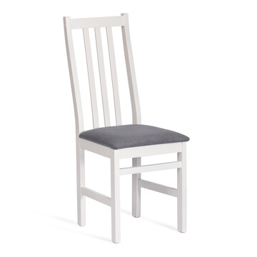 Стул SWEDEN NEW, Многослойный березовый шпон, 41х40х99 см, white/велюр темно-серый 