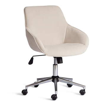 Кресло DUBLIN хром вельвет, молочный 