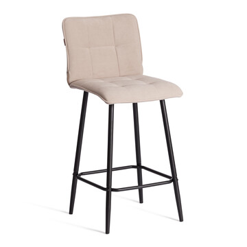 Стул полубарный Bari/Бари велюр, бежевый, 7, 42х55х99см 