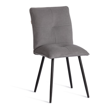 Стул обеденный Sweet/Свит велюр, серый/черный, 29, 46х55х88 