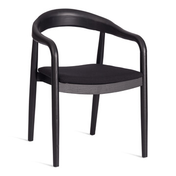 Стул BALDUR дерево вяз/ткань лен, черный/черный лен, 49х52х76,5 см 