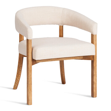 Стул SURTUR дерево вяз/ткань лен, груша№3/бежевый лен, 54х53х74 см 