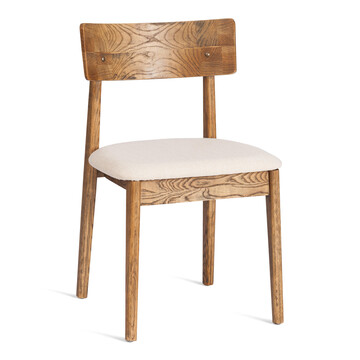 Стул THOR дерево вяз/ткань лен, груша№3/бежевый лен, 50х48х81,5 см 