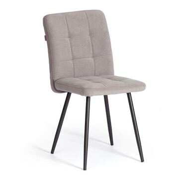 Стул обеденный Медео/Medeo LT, велюр, серый/черный, 29, 45х56х89см 
