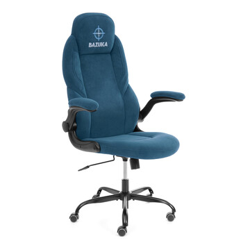 Кресло BAZUKA metalBL велюр, синий, 32, 54х48х132 см 