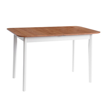 Стол Соната Люкс раздвижной/Sonata Lux extension table массив сосны, антик/белый, 120-(150)х75х75 см 