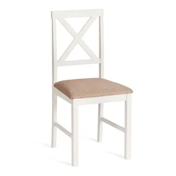 Стул обеденный Хадсон/Hudson дерево гевея/МДФ, слоновая кость, ткань кор.-зол. 1505-9, 44х42х89см 