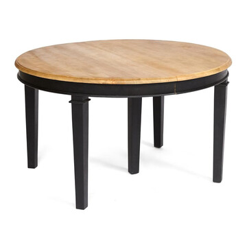 Стол обеденный Secret De Maison XXL дерево манго, D130-250х130х77см, Black (черный)/ Natural (натуральный) 