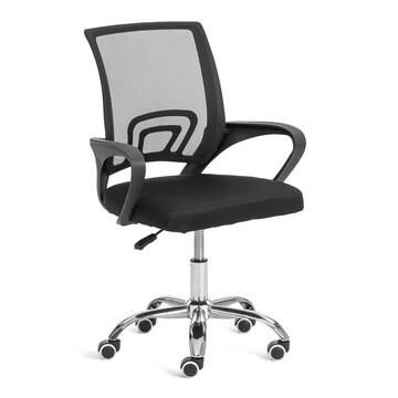 Кресло БМ-520М/BM-520M ткань/хром, черный, 47х48х84-94 см 