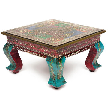 Столик Secret De Maison HAVELY ( mod. BJ-001) дерево манго, 30x30x17 cm, этническая роспись 